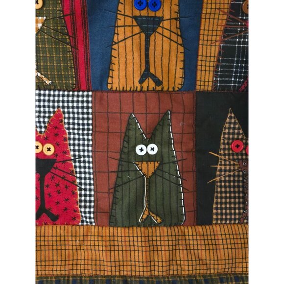 Handcrafted Alley Cat Tales Wall Hanging by Spring Industries Finished Farmhouse - Picture 5 of 9